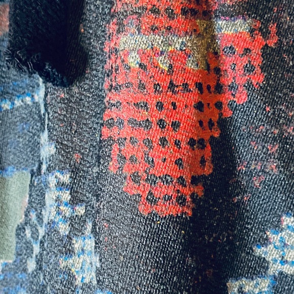 Oversized sweatshirt hoodie dress printed green - Picture 8 of 8